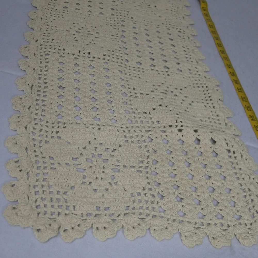 Handmade crochet table
